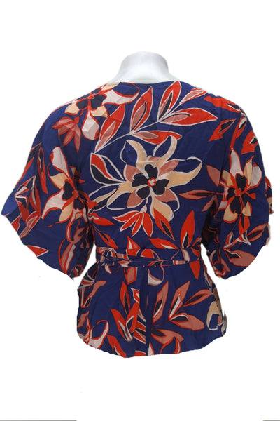 YUMI KIM Women's Navy Red That's A Wrap Top #TP16010-2 NWT