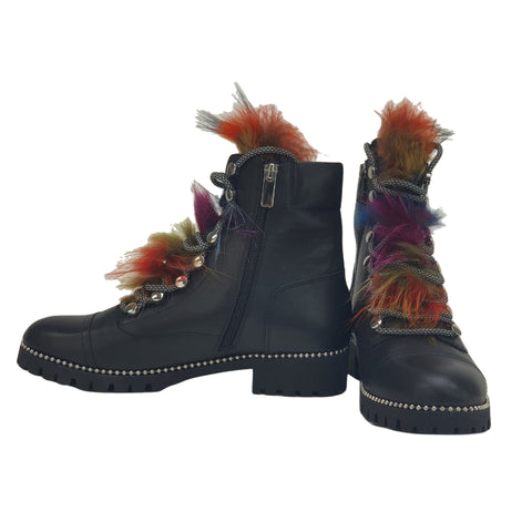CECELIA New York Women's Black Trekker Boots #QTM4327 NWT