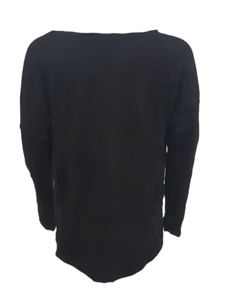 TEREZ Girl's Black Rayon Long Sleeve Shirt #1437546 14 Years NWT