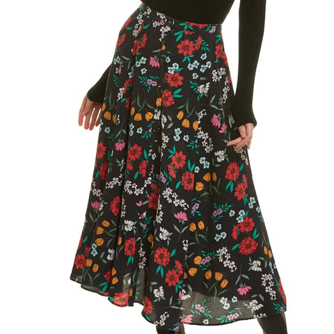 YUMI KIM Women's Garden At Dawn Black Trinity Skirt #SK17060 Small NWT