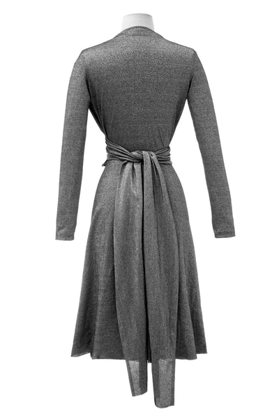 VON VONNI Women's Tropic Silver Victoria Short Long Sleeve Transformer Dress NWT