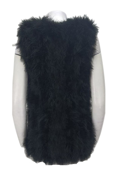 YUMI KIM Women's Black Fur Vest #VT801LFW15 NWT